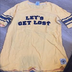 . Yellow and blue PINK brand T-shirt